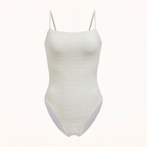 NWT WOLFORD Salt White Logo Swimsuit Bathing Suit Beach One-Piece - Size XS & L